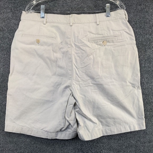 Lands' End Direct Merchants Men's Chino Shorts Beige Size 36 Cotton Slash Pocket - Picture 2 of 12